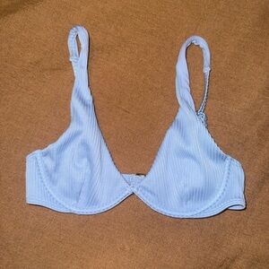 Hollister Sky Blue Ribbed Bikini Top